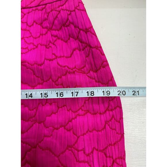 bruce oldfield Skirt Vintage Designer Pink Pattern Lined Wool Silk Blend Pencil - Picture 10 of 11
